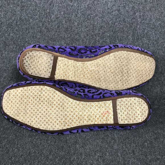 TOMS One for One Womens 6.5 Purple Leopard Cheetah Ballet Flats Loafers Shoes - Picture 7 of 7